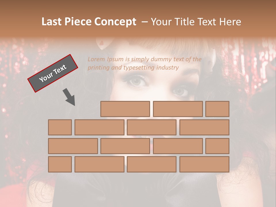 A Woman With A Bow In Her Hair PowerPoint Template