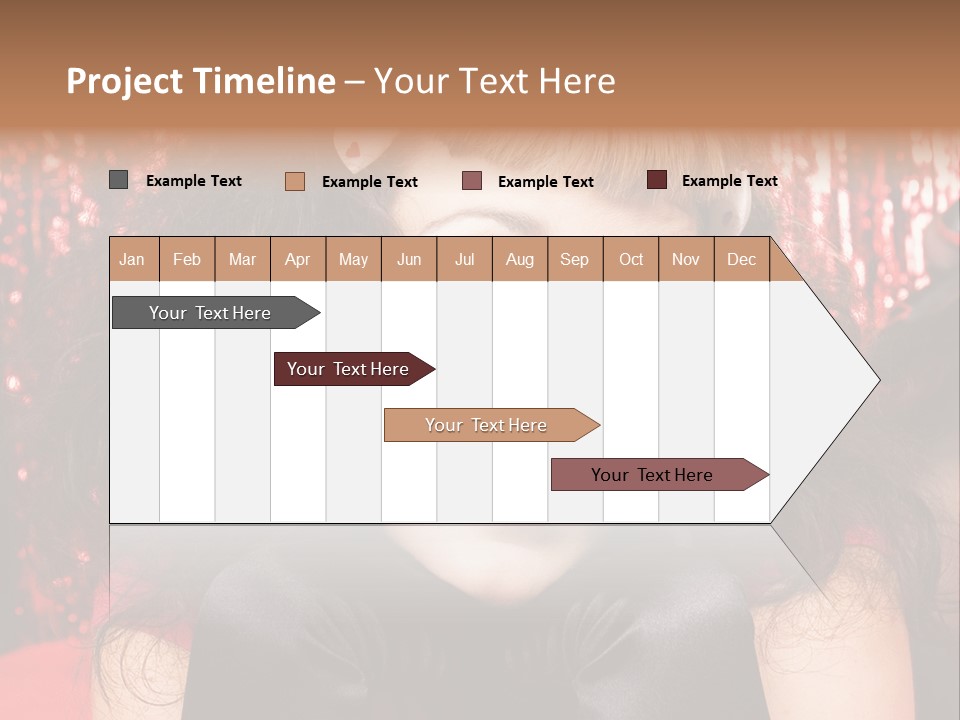 A Woman With A Bow In Her Hair PowerPoint Template