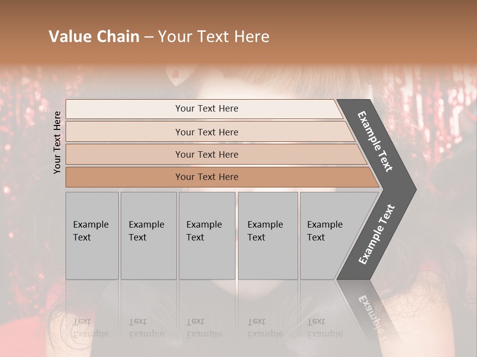 A Woman With A Bow In Her Hair PowerPoint Template