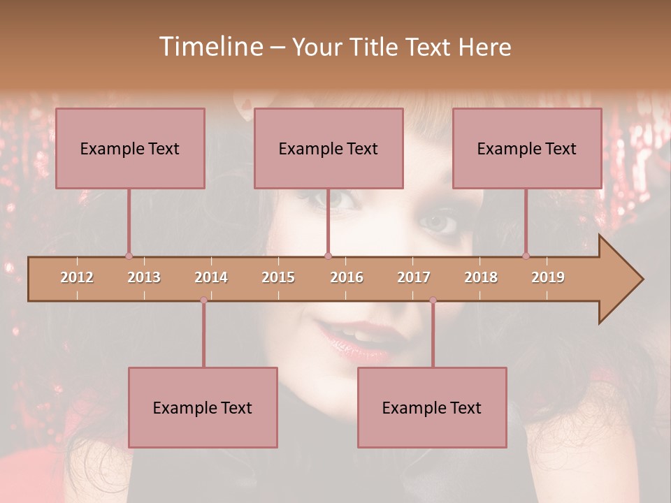 A Woman With A Bow In Her Hair PowerPoint Template