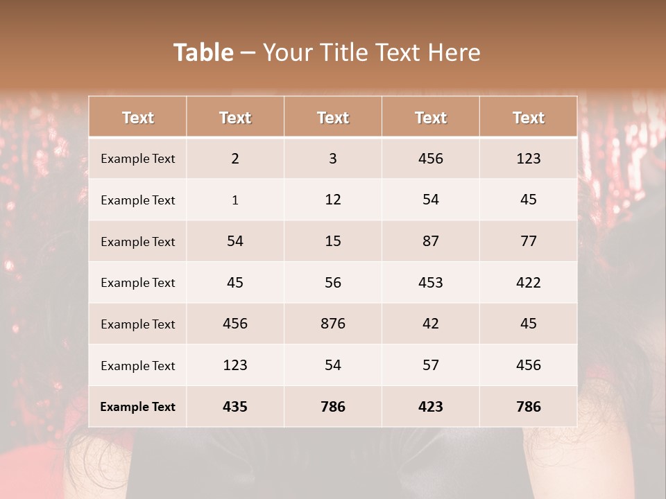 A Woman With A Bow In Her Hair PowerPoint Template