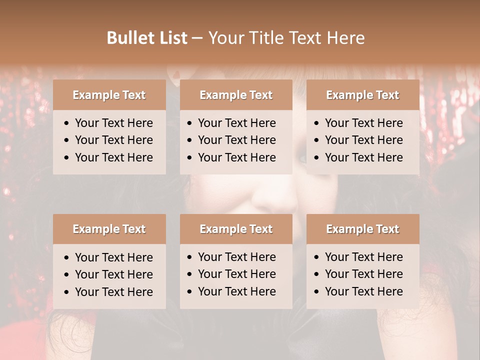 A Woman With A Bow In Her Hair PowerPoint Template