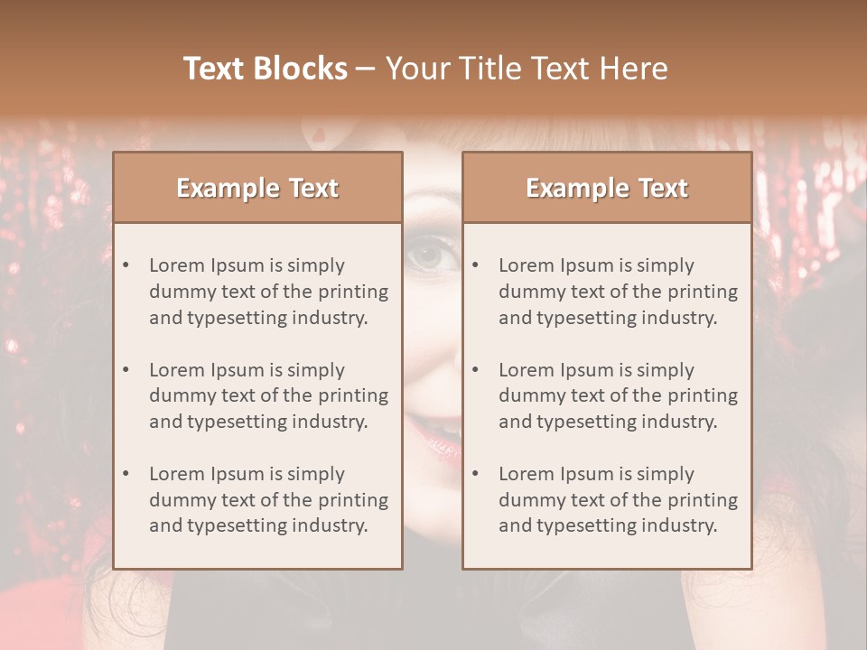 A Woman With A Bow In Her Hair PowerPoint Template