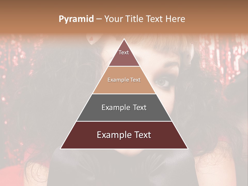 A Woman With A Bow In Her Hair PowerPoint Template