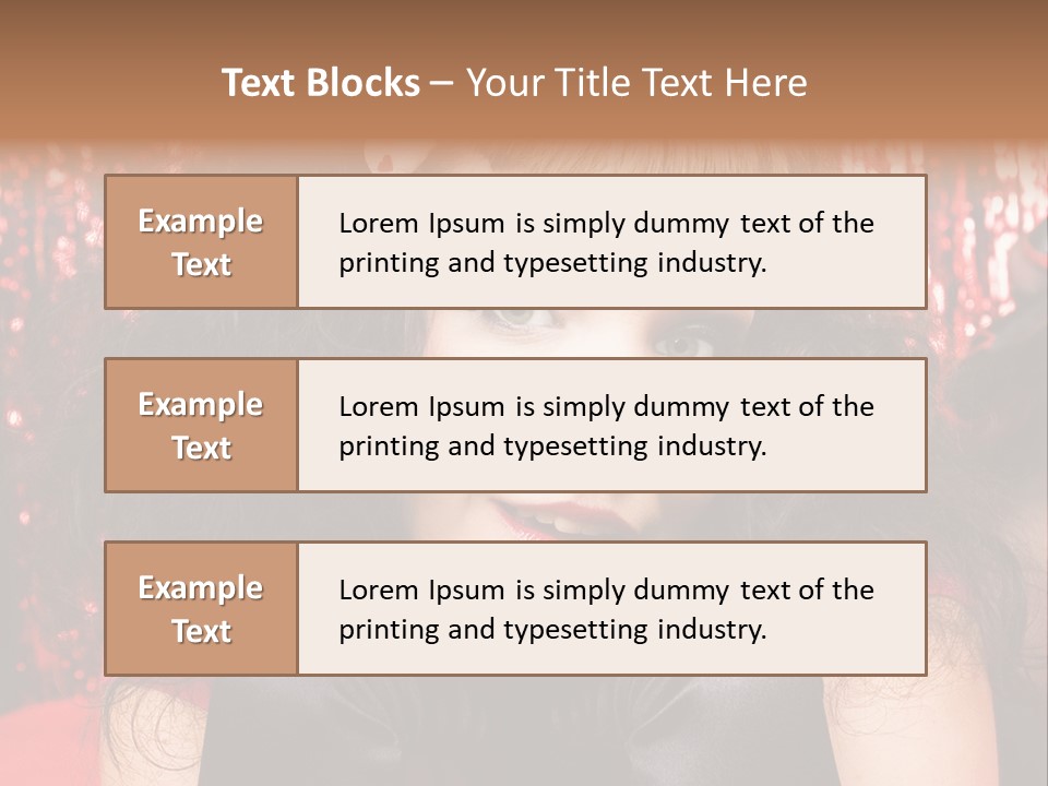 A Woman With A Bow In Her Hair PowerPoint Template