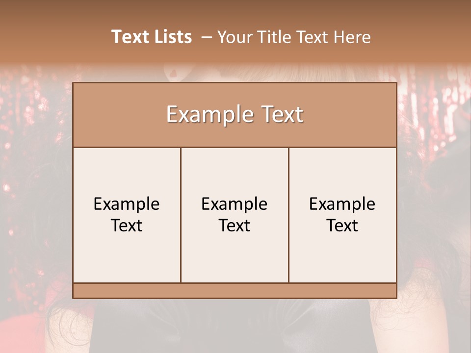 A Woman With A Bow In Her Hair PowerPoint Template