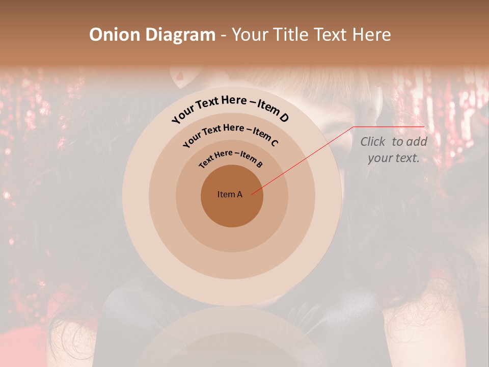 A Woman With A Bow In Her Hair PowerPoint Template