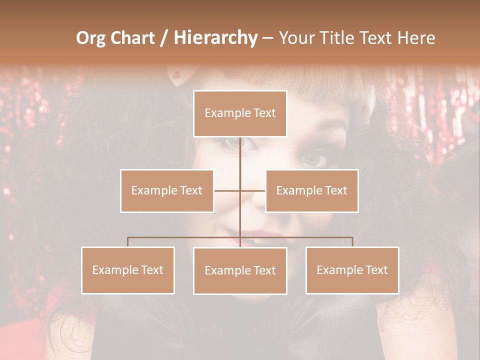 A Woman With A Bow In Her Hair PowerPoint Template