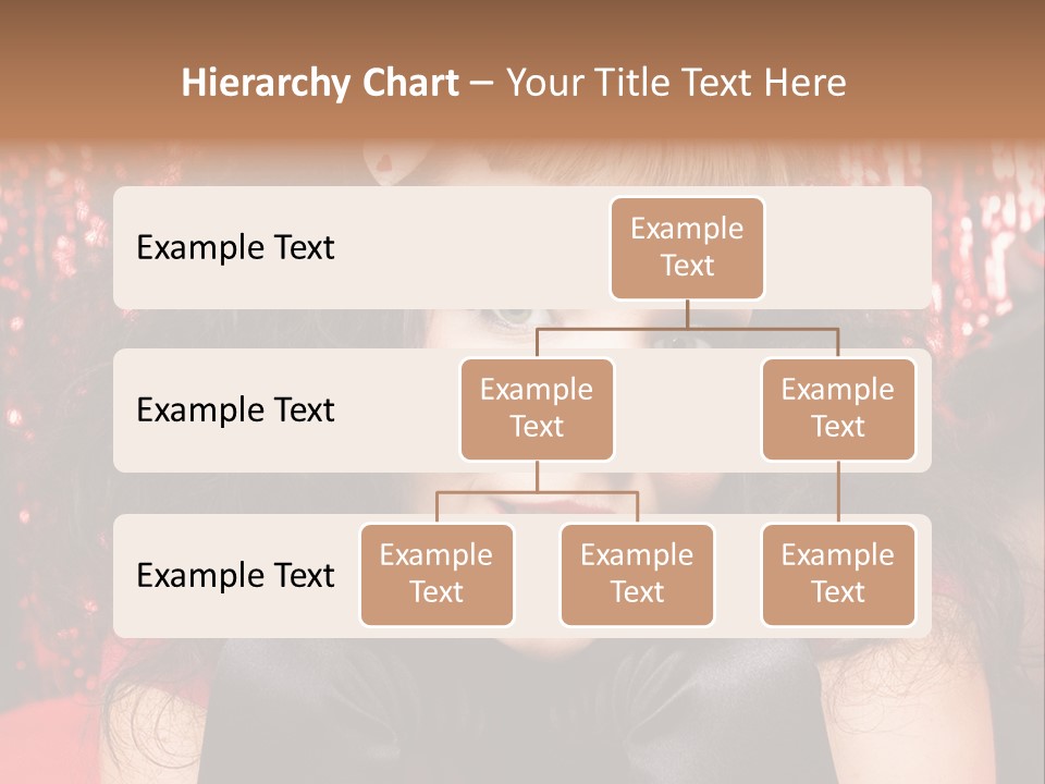 A Woman With A Bow In Her Hair PowerPoint Template