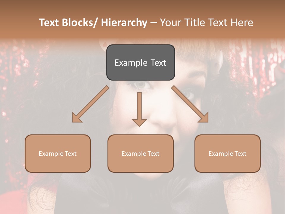 A Woman With A Bow In Her Hair PowerPoint Template