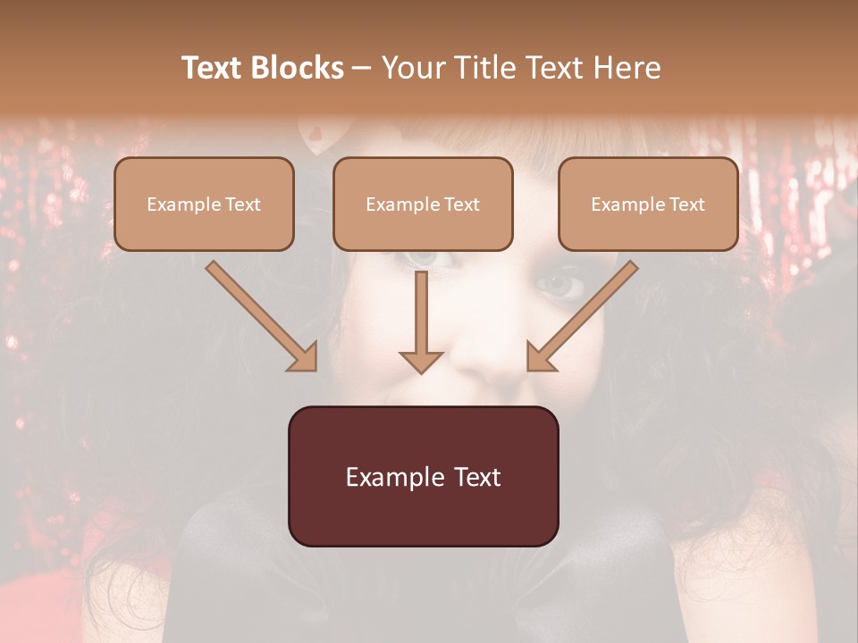 A Woman With A Bow In Her Hair PowerPoint Template