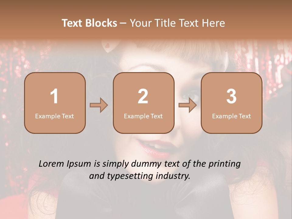 A Woman With A Bow In Her Hair PowerPoint Template