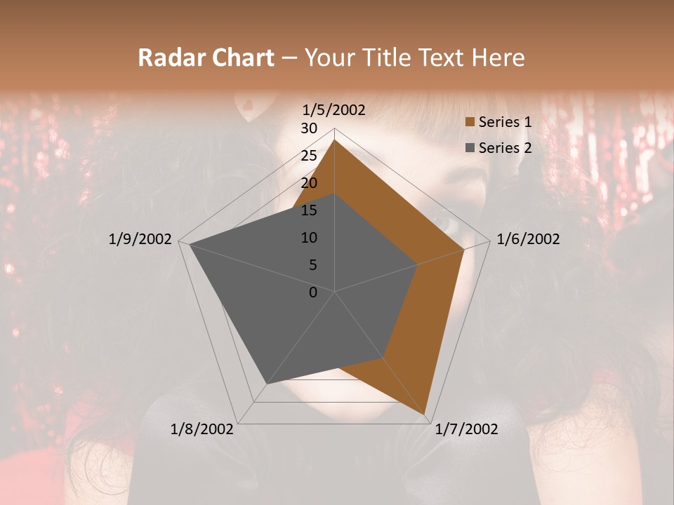 A Woman With A Bow In Her Hair PowerPoint Template