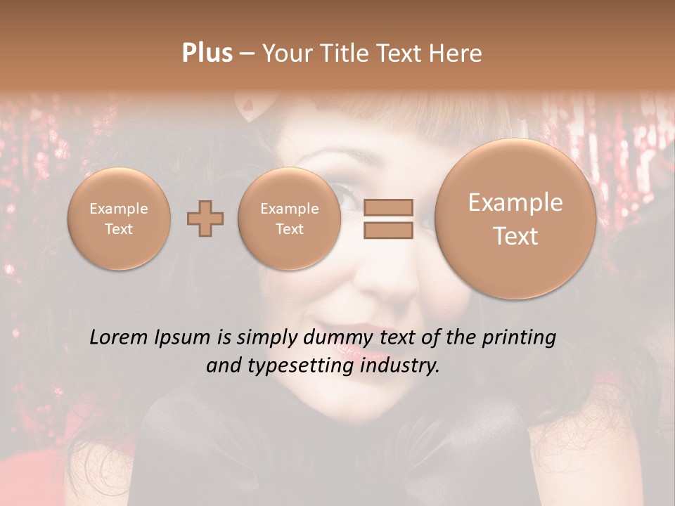 A Woman With A Bow In Her Hair PowerPoint Template