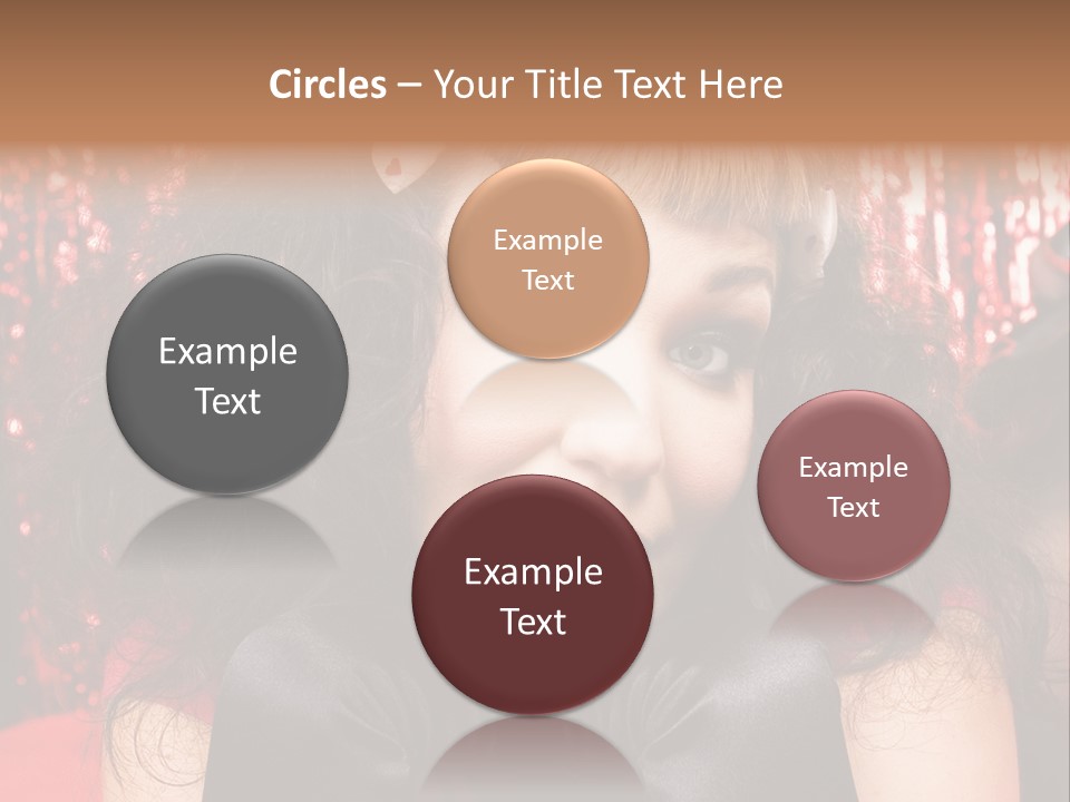 A Woman With A Bow In Her Hair PowerPoint Template