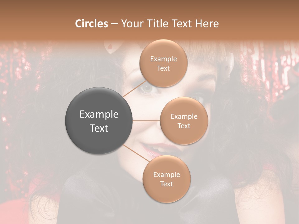 A Woman With A Bow In Her Hair PowerPoint Template