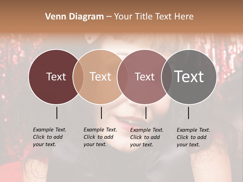 A Woman With A Bow In Her Hair PowerPoint Template