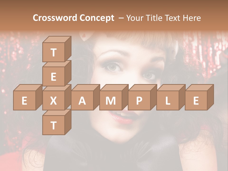 A Woman With A Bow In Her Hair PowerPoint Template