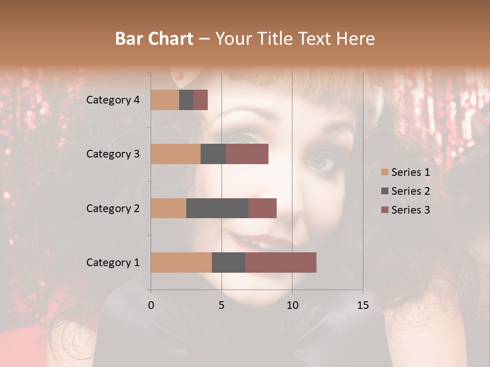 A Woman With A Bow In Her Hair PowerPoint Template