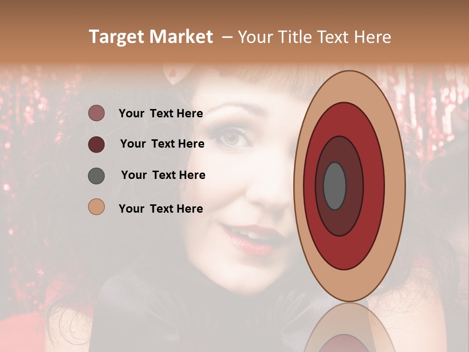 A Woman With A Bow In Her Hair PowerPoint Template