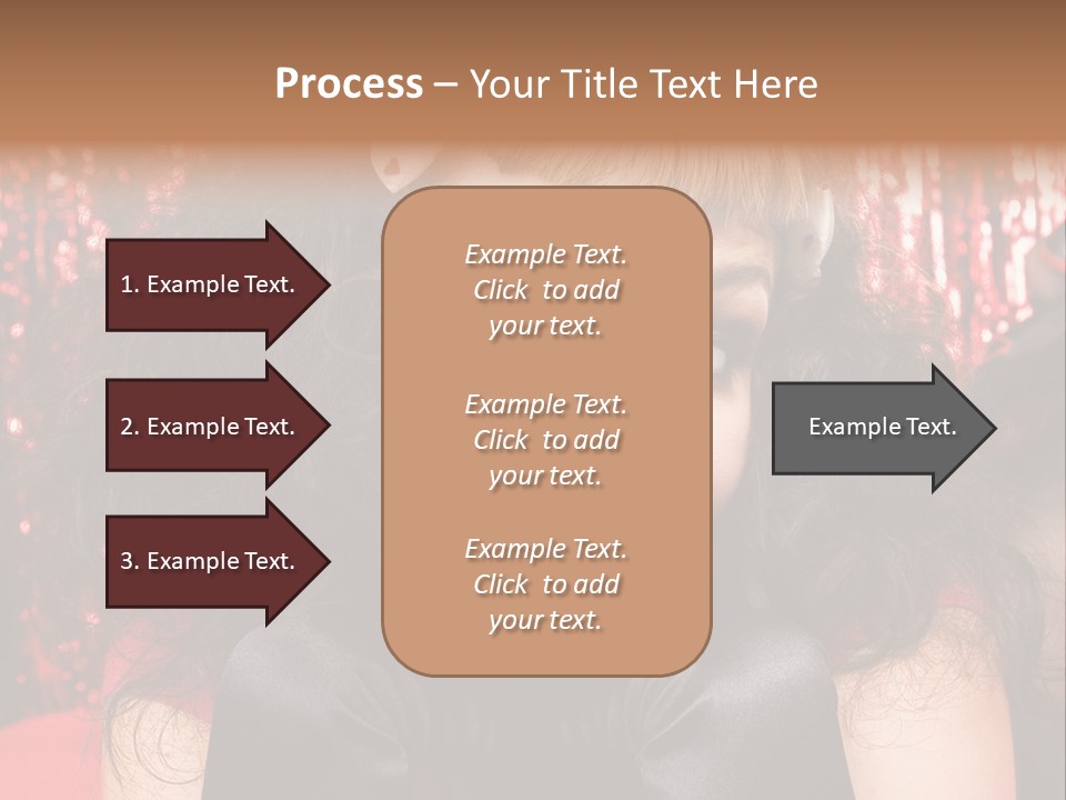 A Woman With A Bow In Her Hair PowerPoint Template