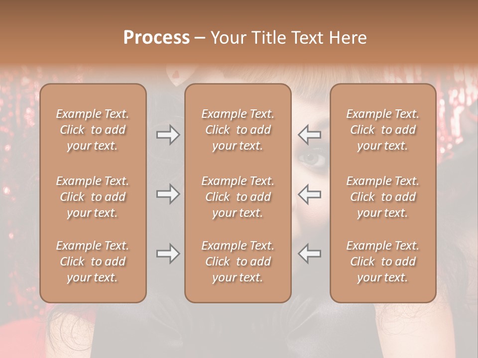 A Woman With A Bow In Her Hair PowerPoint Template
