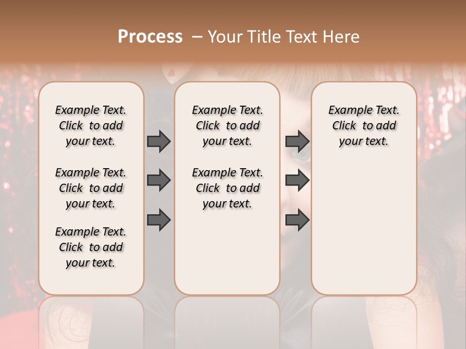 A Woman With A Bow In Her Hair PowerPoint Template