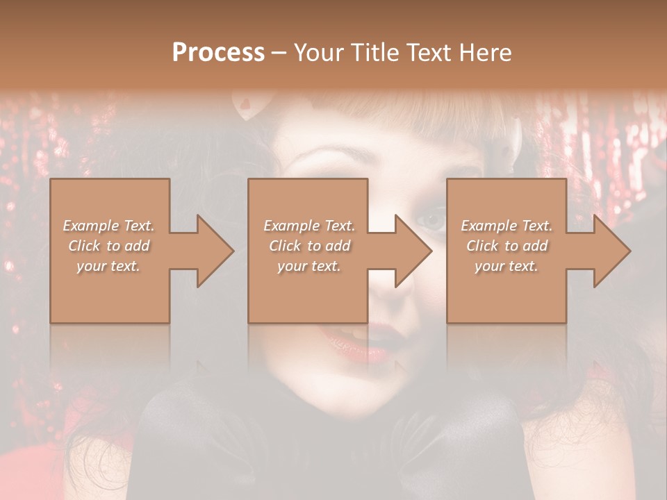 A Woman With A Bow In Her Hair PowerPoint Template