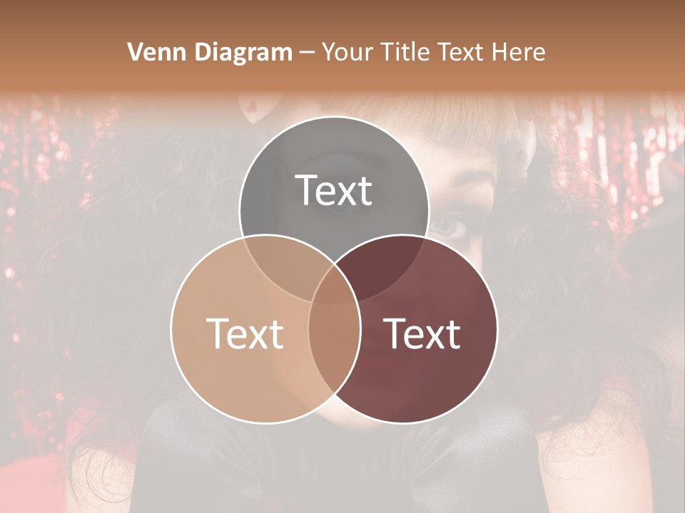 A Woman With A Bow In Her Hair PowerPoint Template