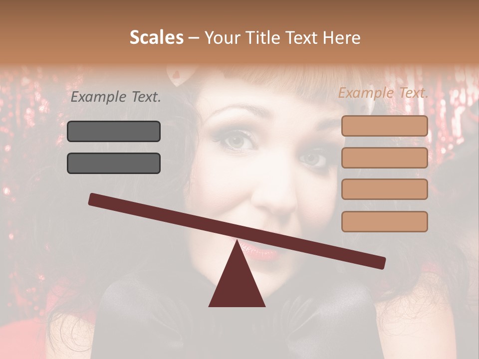 A Woman With A Bow In Her Hair PowerPoint Template