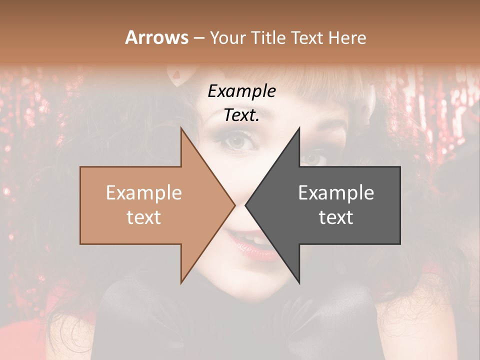 A Woman With A Bow In Her Hair PowerPoint Template