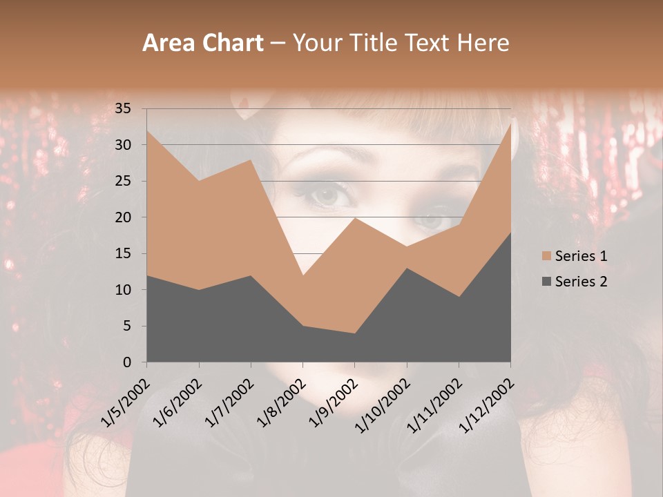 A Woman With A Bow In Her Hair PowerPoint Template