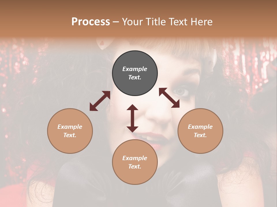 A Woman With A Bow In Her Hair PowerPoint Template