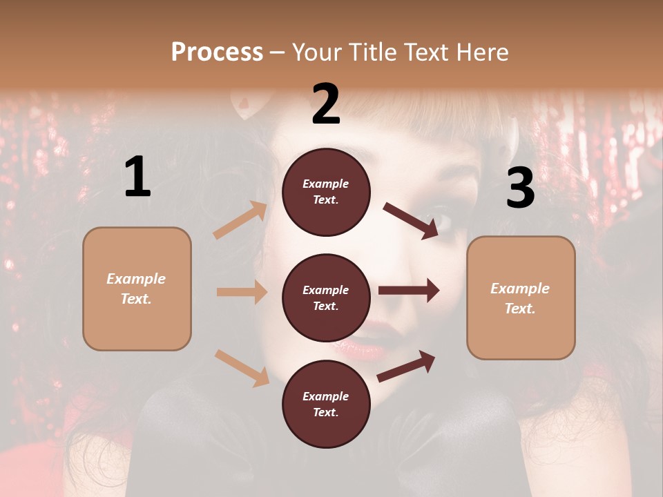 A Woman With A Bow In Her Hair PowerPoint Template