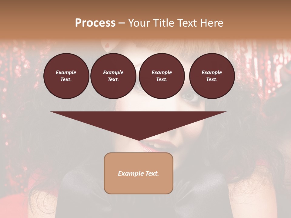 A Woman With A Bow In Her Hair PowerPoint Template