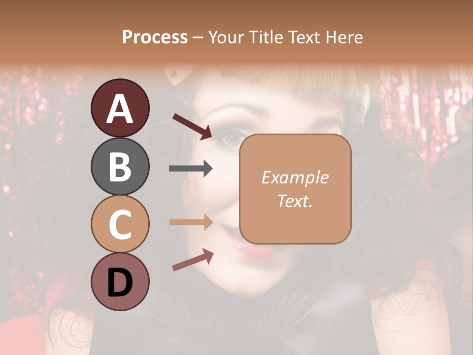 A Woman With A Bow In Her Hair PowerPoint Template
