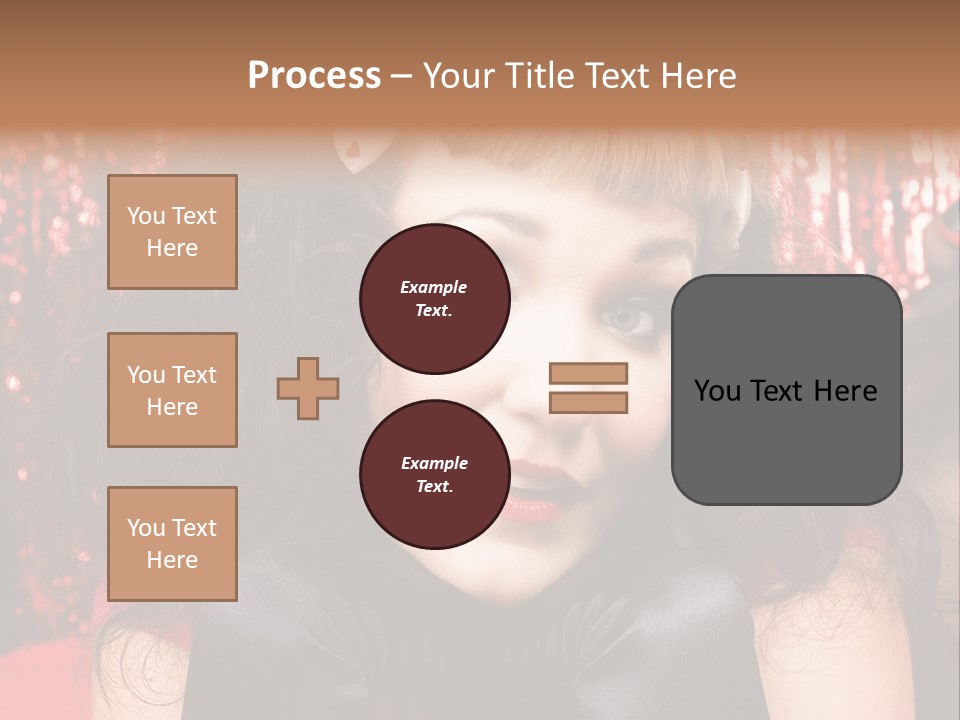 A Woman With A Bow In Her Hair PowerPoint Template