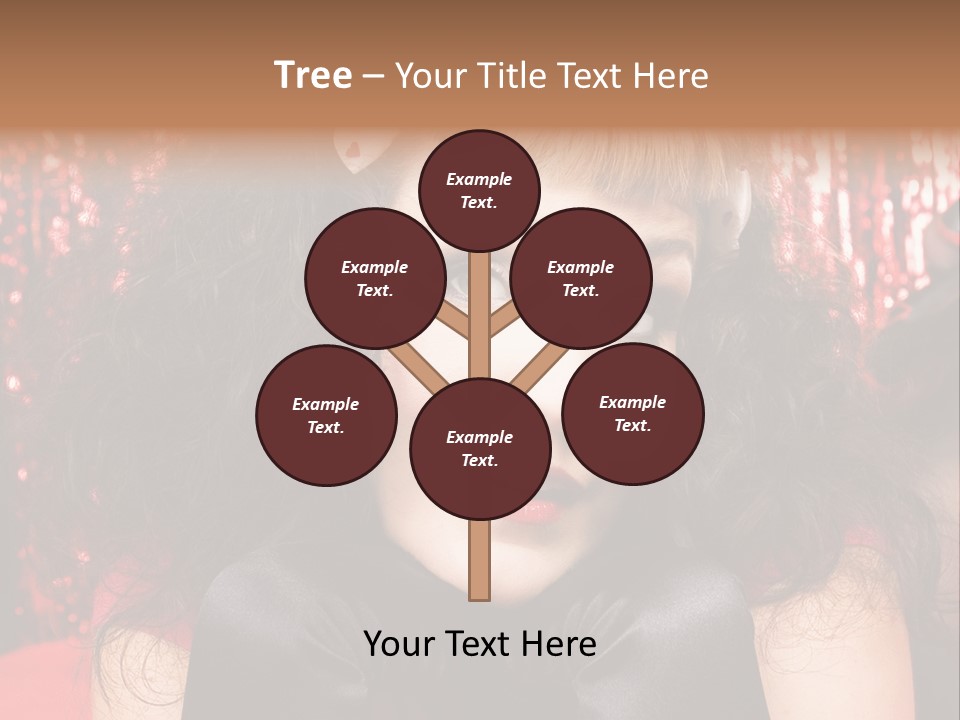 A Woman With A Bow In Her Hair PowerPoint Template