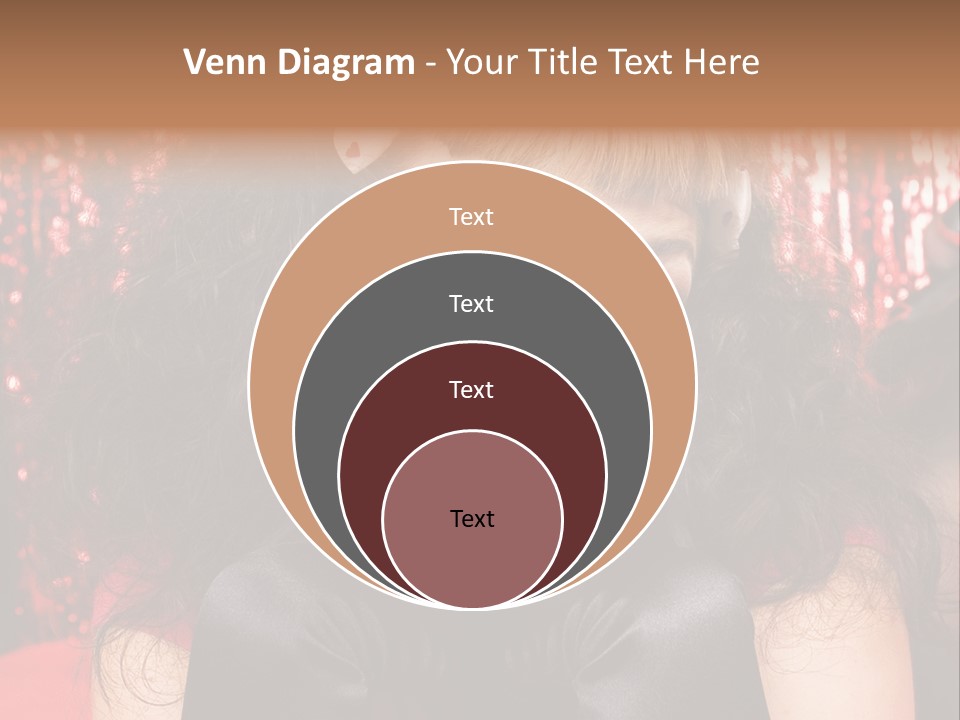 A Woman With A Bow In Her Hair PowerPoint Template