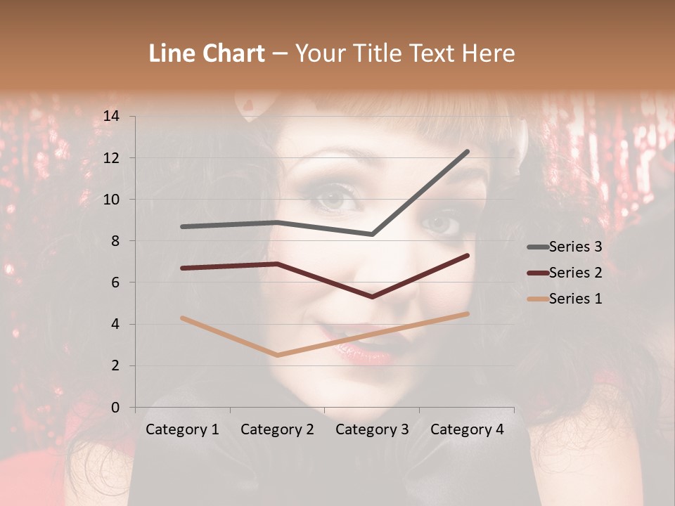A Woman With A Bow In Her Hair PowerPoint Template