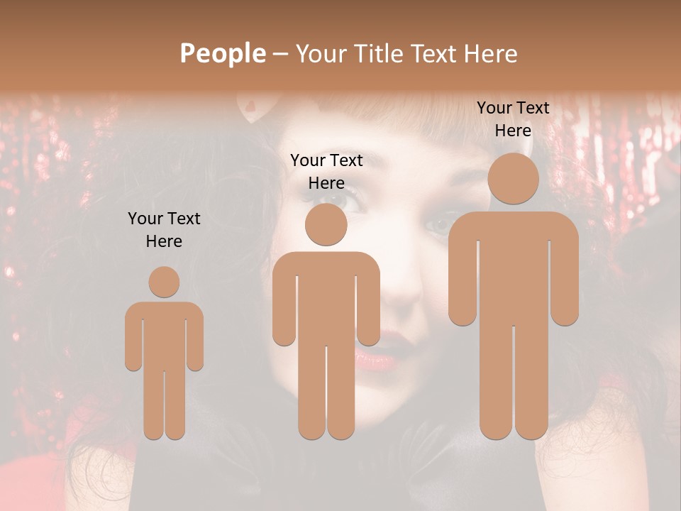 A Woman With A Bow In Her Hair PowerPoint Template