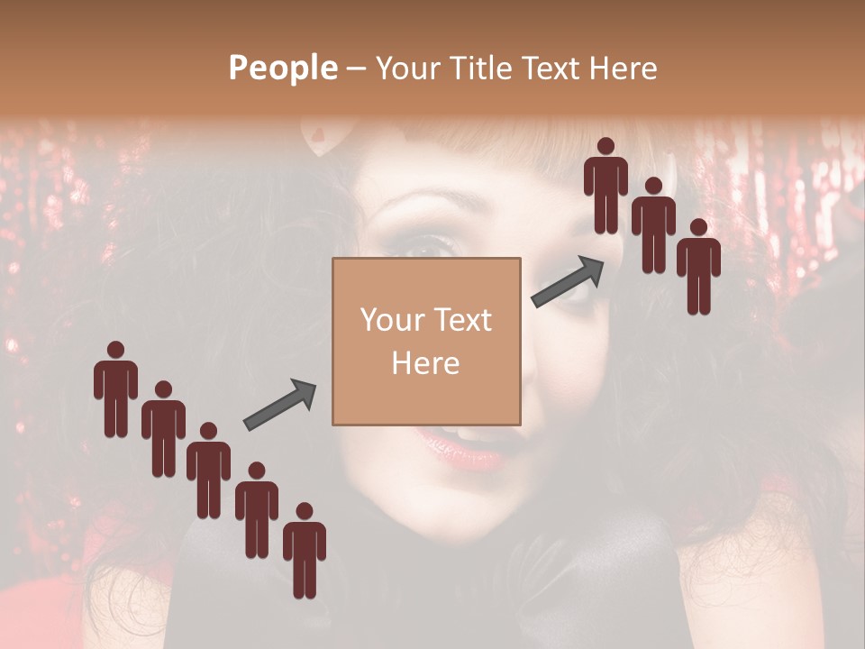 A Woman With A Bow In Her Hair PowerPoint Template