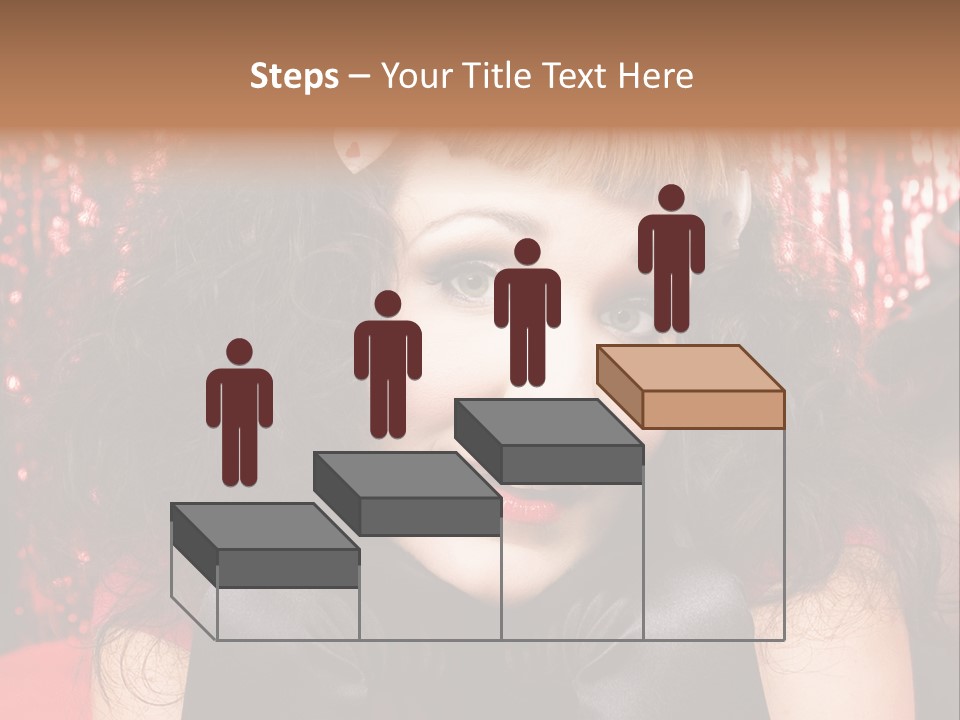 A Woman With A Bow In Her Hair PowerPoint Template