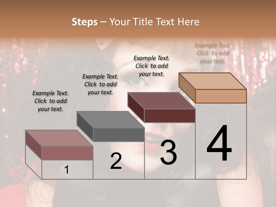 A Woman With A Bow In Her Hair PowerPoint Template
