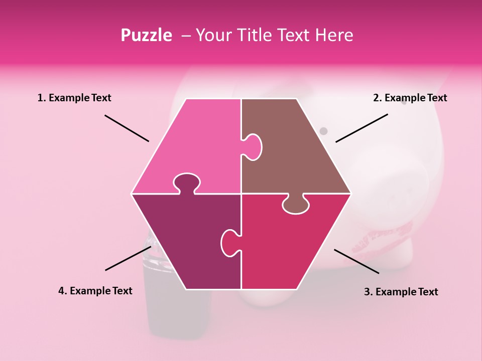 A White Piggy Bank With A Lipstick On It PowerPoint Template