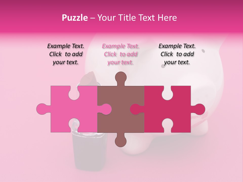 A White Piggy Bank With A Lipstick On It PowerPoint Template