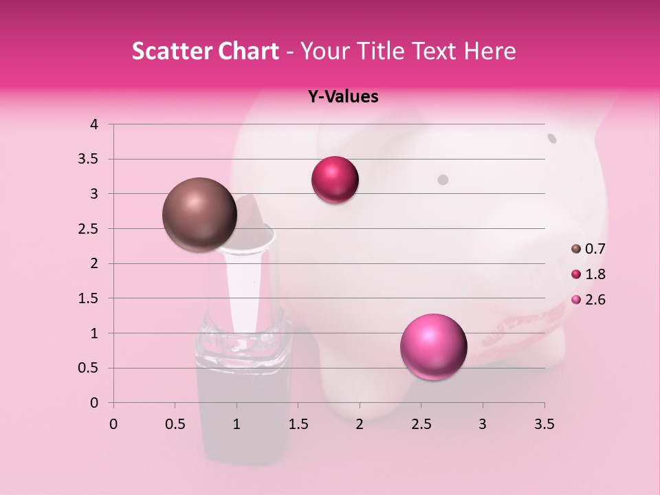 A White Piggy Bank With A Lipstick On It PowerPoint Template