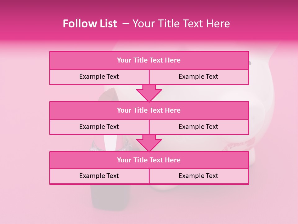 A White Piggy Bank With A Lipstick On It PowerPoint Template