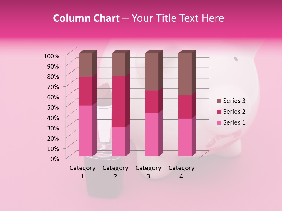 A White Piggy Bank With A Lipstick On It PowerPoint Template