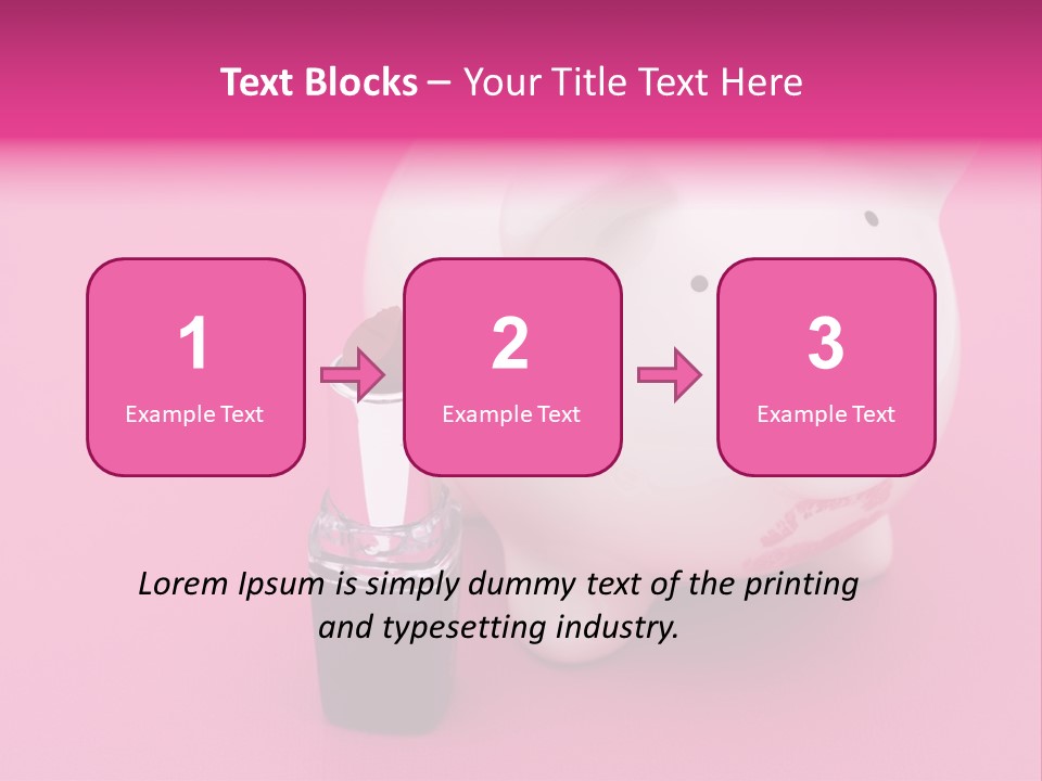 A White Piggy Bank With A Lipstick On It PowerPoint Template